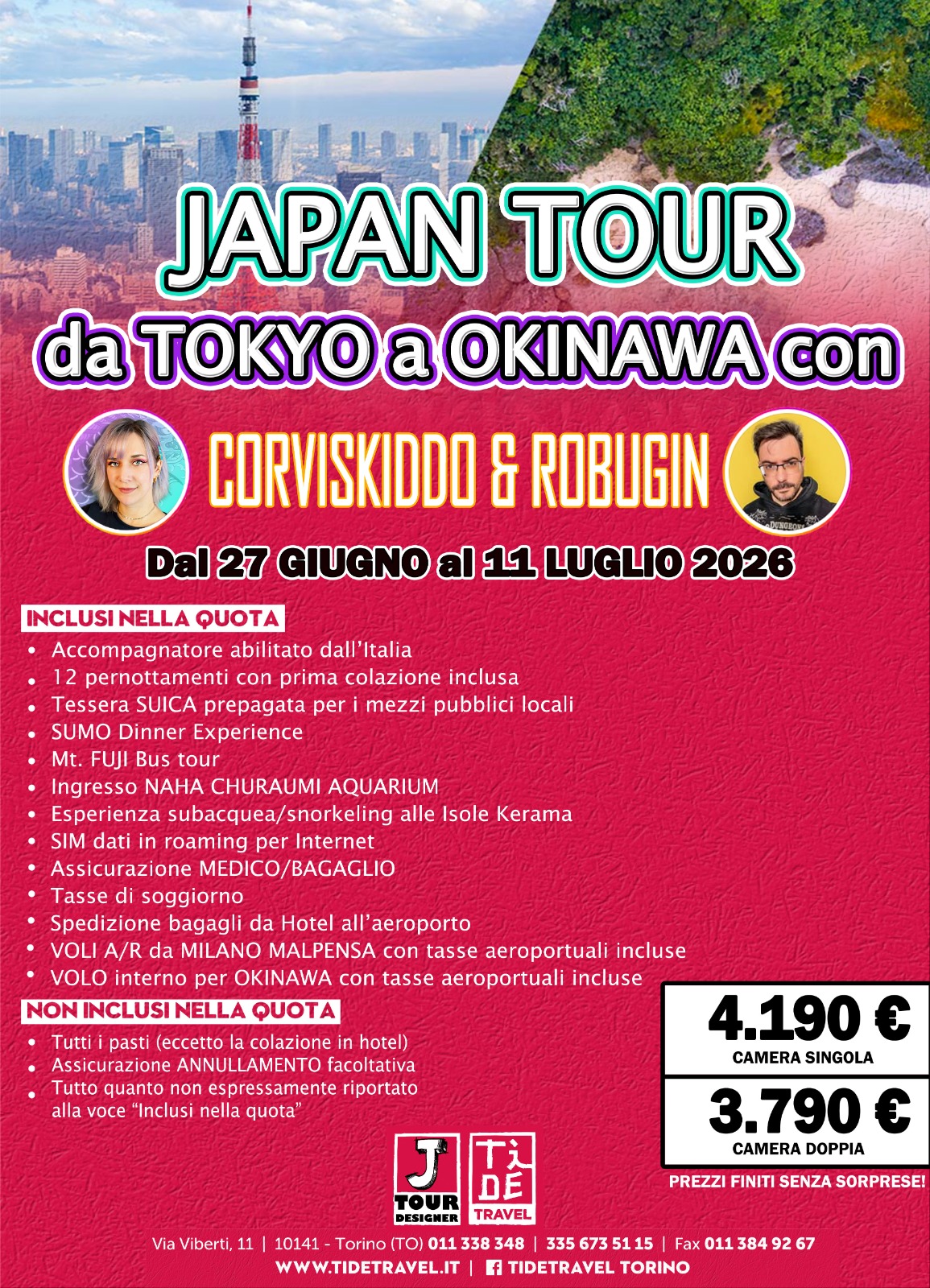 Locandina del Japan Tour 2026 – Da Tokyo a Okinawa