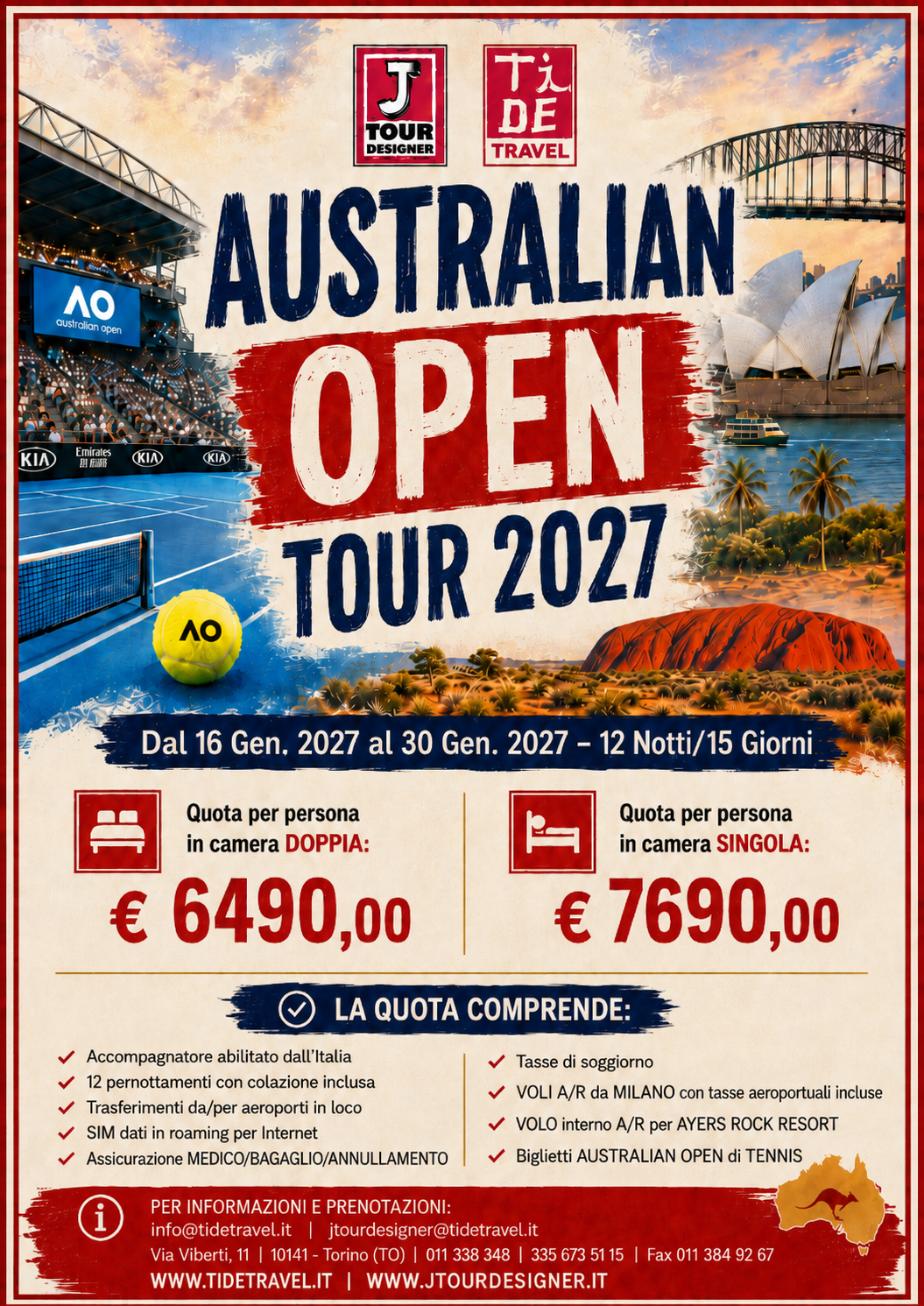 Locandina dell'Australian Open Tour 2027