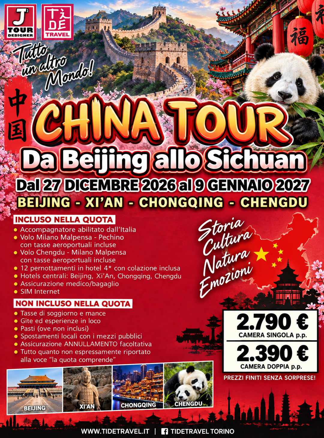 Locandina del China Tour – Capodanno 2026/2027